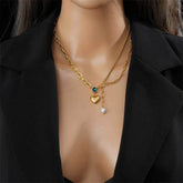 Pearl Pendant Necklace: Punk Street Trend Chain Jewelry N2260